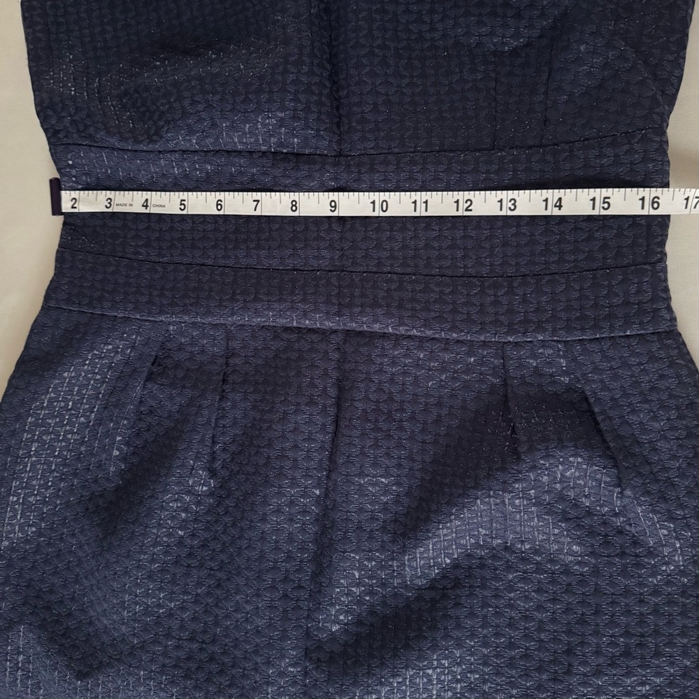 Banana Republic Navy Sheath Dress Size 10 Sleeveless Shimmer Work Style Shimmer - Picture 8 of 13